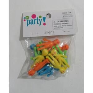 Meijer Pack of 12 Toy Alien UFO Action Figures Multicolor